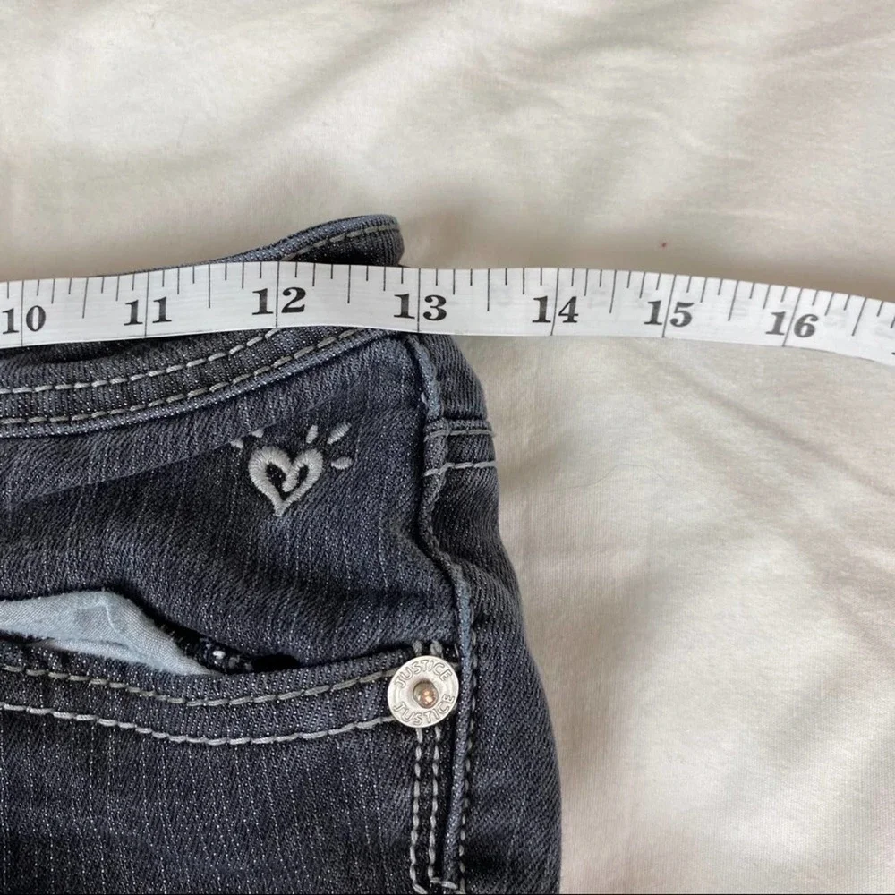 3/$20 Justice Girls Gray Jeans Size 12R